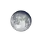 Abnehmender Mond mit Horizont
