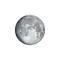 Zunehmender Mond mit Horizont