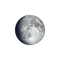 Zunehmender Mond mit Horizont