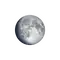Zunehmender Mond mit Horizont