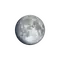 Zunehmender Mond mit Horizont