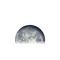 Abnehmender Mond mit Horizont