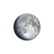 Zunehmender Mond mit Horizont