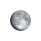 Zunehmender Mond mit Horizont