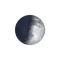 Zunehmende Sichel mit Horizont