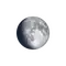 Zunehmender Mond mit Horizont