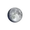 Zunehmender Mond mit Horizont