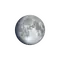 Zunehmender Mond mit Horizont