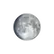 Zunehmender Mond mit Horizont