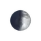 Zunehmende Sichel mit Horizont