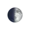 Zunehmende Sichel mit Horizont