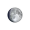 Zunehmender Mond mit Horizont