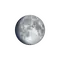 Zunehmender Mond mit Horizont