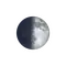 Zunehmende Sichel mit Horizont