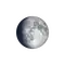 Zunehmender Mond mit Horizont