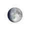 Zunehmender Mond mit Horizont