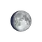 Zunehmender Mond mit Horizont