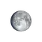 Zunehmender Mond mit Horizont