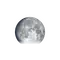 Zunehmender Mond mit Horizont