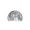 Zunehmender Mond mit Horizont
