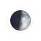 Zunehmende Sichel mit Horizont