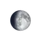 Zunehmender Mond mit Horizont