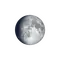 Zunehmender Mond mit Horizont