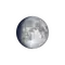 Zunehmender Mond mit Horizont