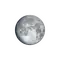 Zunehmender Mond mit Horizont
