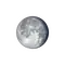 Abnehmender Mond mit Horizont