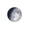 Zunehmender Mond mit Horizont
