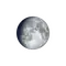 Zunehmender Mond mit Horizont