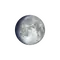 Zunehmender Mond mit Horizont