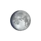 Zunehmender Mond mit Horizont