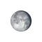 Abnehmender Mond mit Horizont