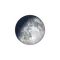 Zunehmender Mond mit Horizont