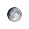 Zunehmender Mond mit Horizont