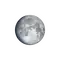 Zunehmender Mond mit Horizont