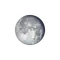 Abnehmender Mond mit Horizont