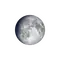Zunehmender Mond mit Horizont