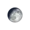 Zunehmender Mond mit Horizont