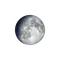 Zunehmender Mond mit Horizont