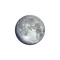 Zunehmender Mond mit Horizont