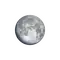 Zunehmender Mond mit Horizont