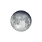 Abnehmender Mond mit Horizont