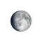 Zunehmender Mond mit Horizont