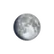 Zunehmender Mond mit Horizont