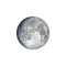 Zunehmender Mond mit Horizont