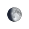 Zunehmender Mond mit Horizont