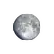Zunehmender Mond mit Horizont